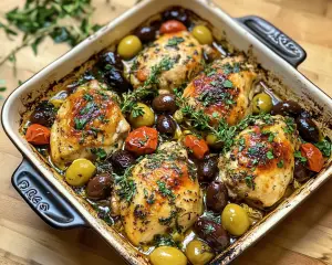 Mediterranean Baked Chicken with Olives