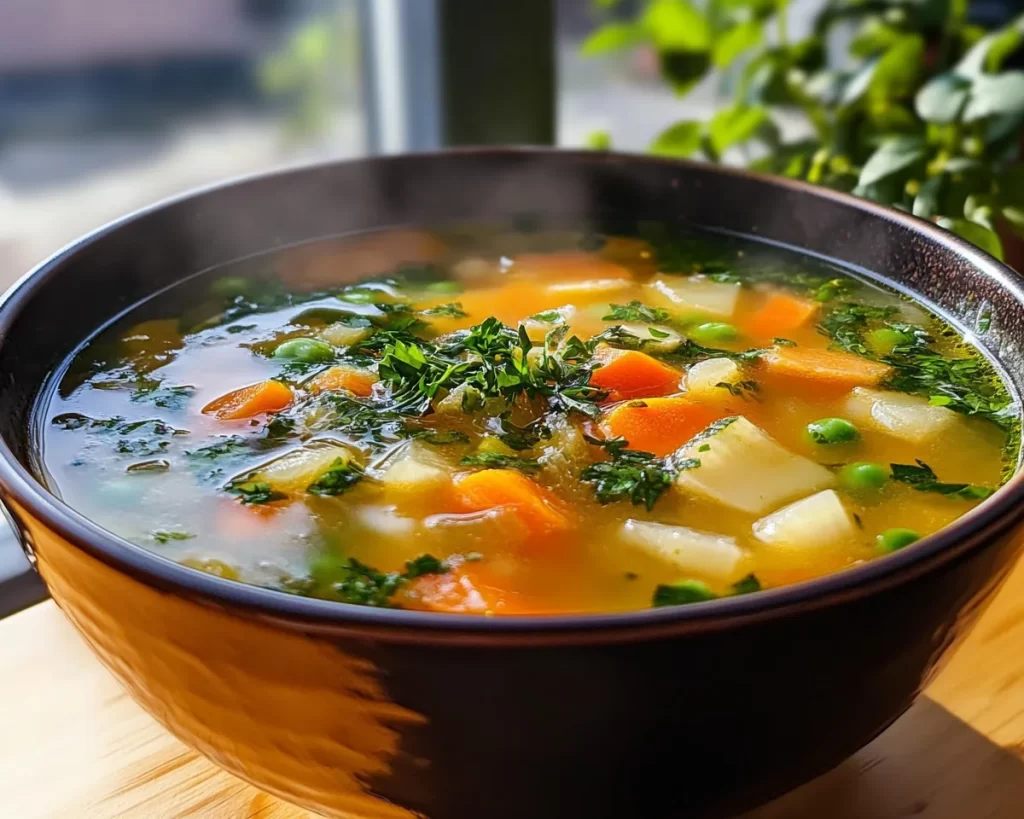 Spring Soup: Vegetable Spring Soup (Light + Healthy)