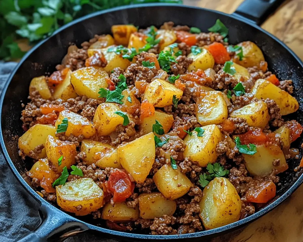 Quick & Cozy Easy Ground Beef Potato Skillet