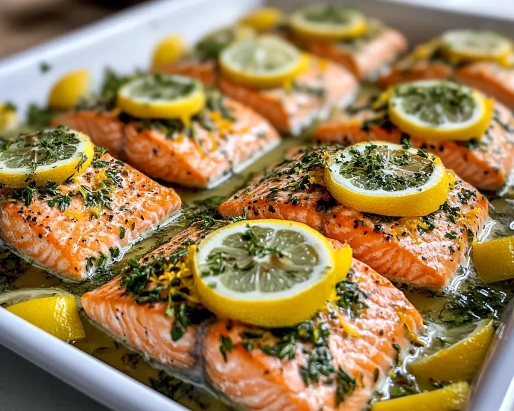 Easy Spring Dinner Party: Lemon Herb Salmon Tray Bake