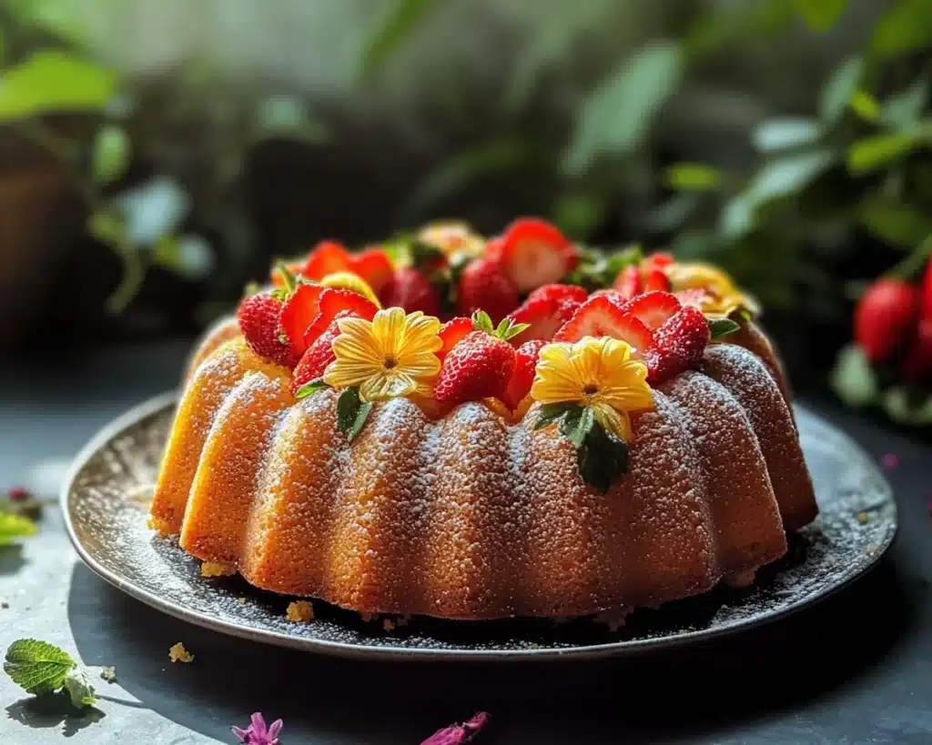 Spring Cake: Strawberry Lemon Bundt Cake