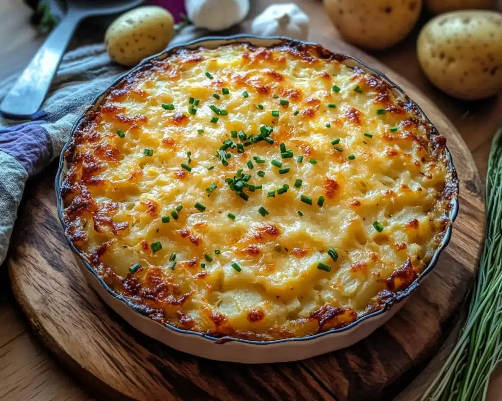 Funeral Potatoes with Hashbrowns (Extra Cheesy)