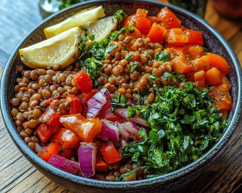 Mediterranean Lentil and Veggie Bowl