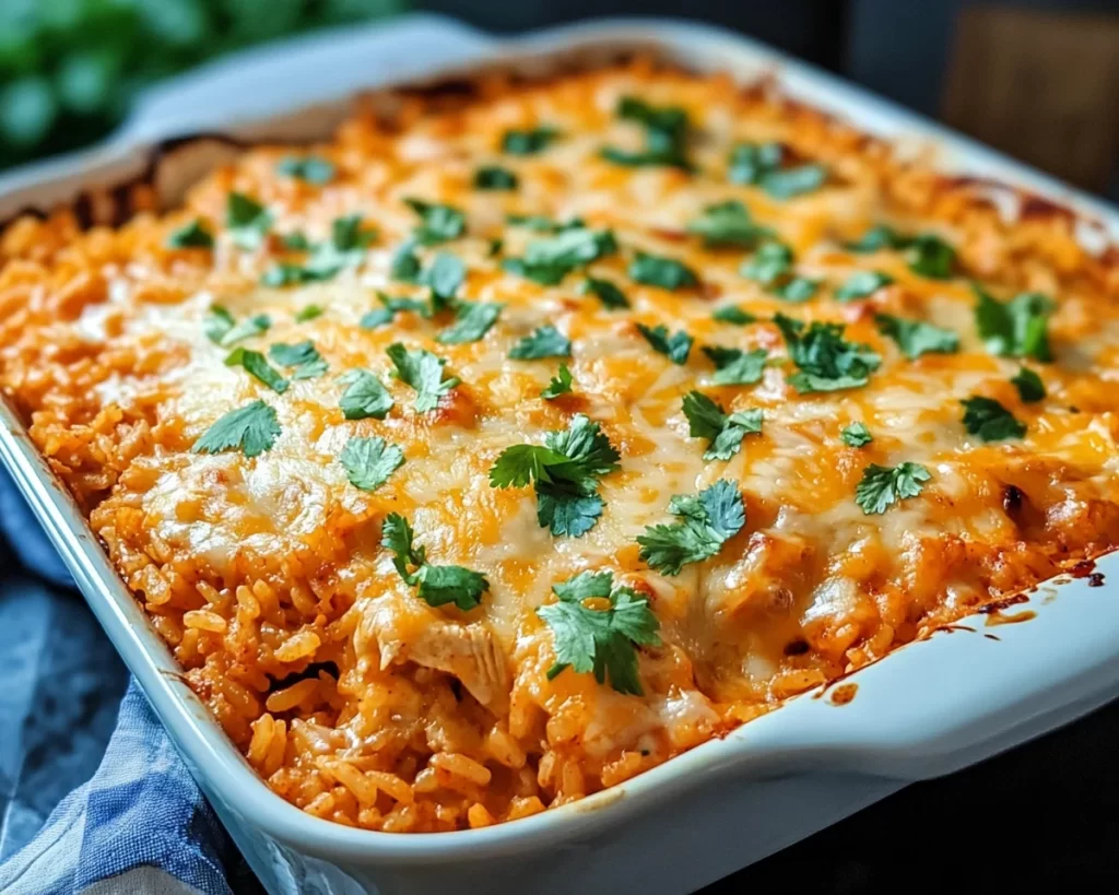 Easy Chicken Enchilada Rice Casserole Recipe