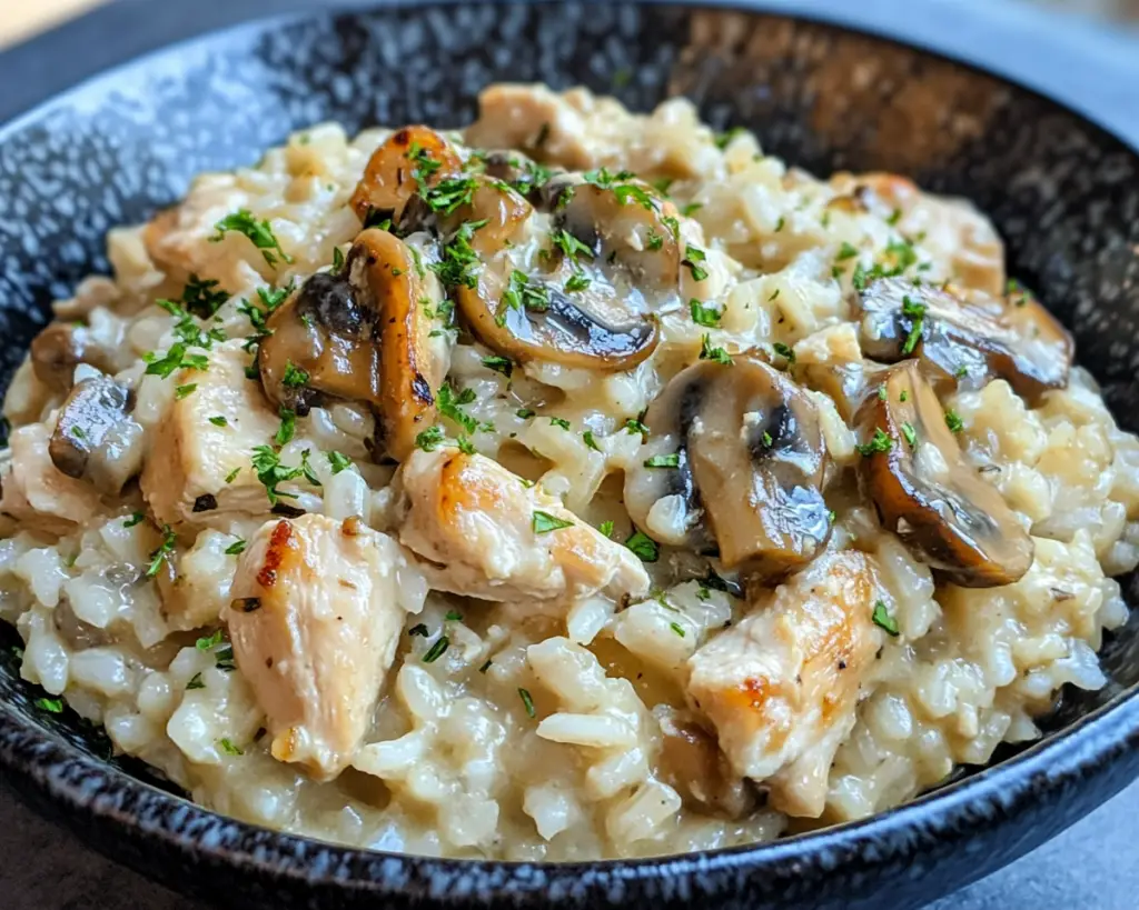 Creamy Chicken and Mushroom Rice
