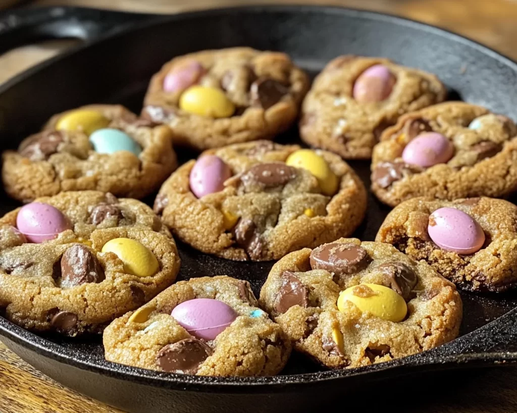 Cadbury Egg Cookies: Mini Egg Cookie Skillet