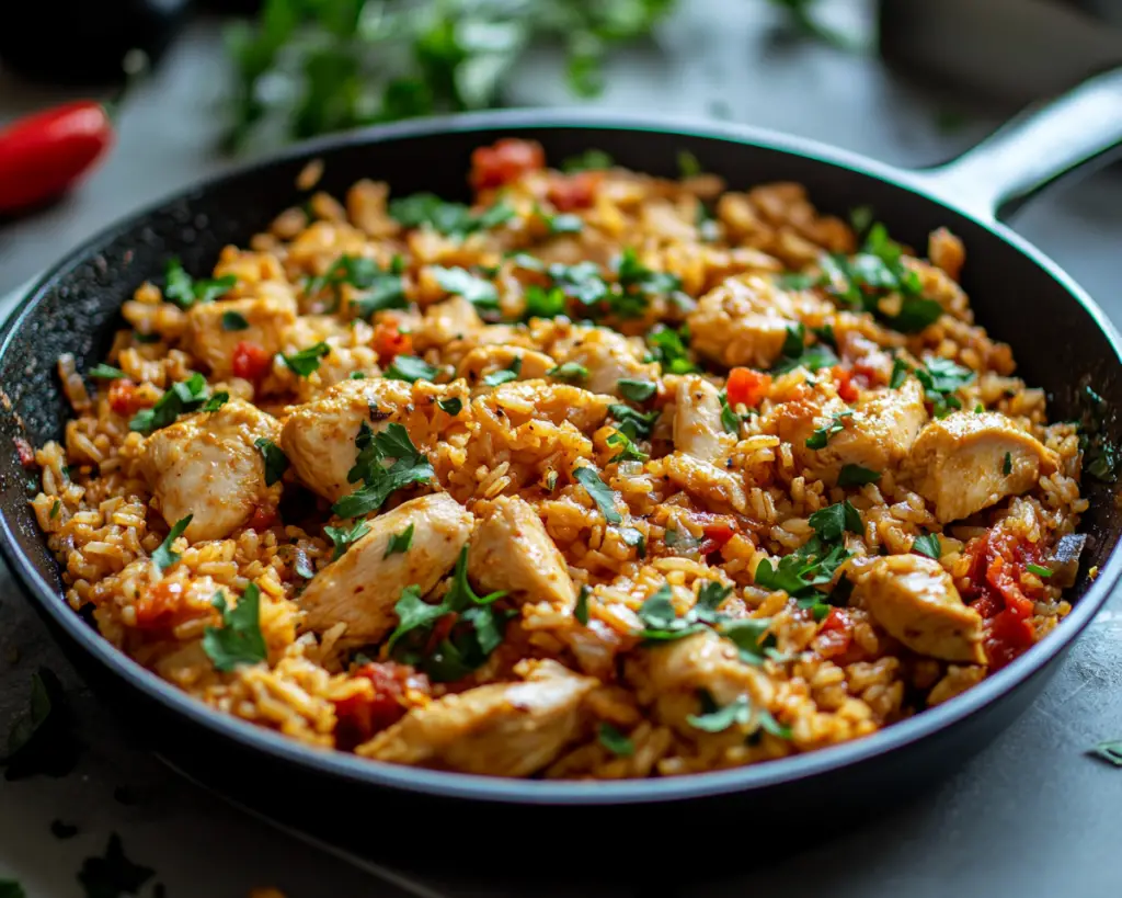Simple Chicken and Rice Skillet