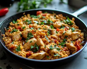 Simple Chicken and Rice Skillet
