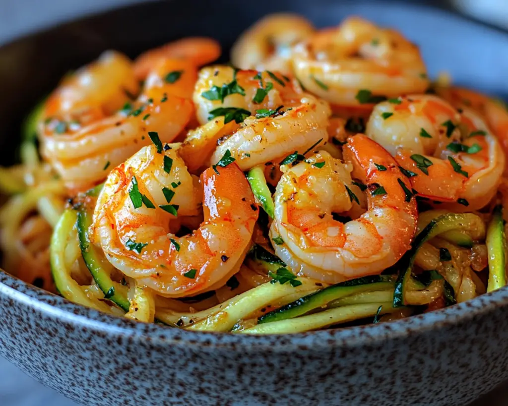 Garlic Shrimp with Zucchini Noodles