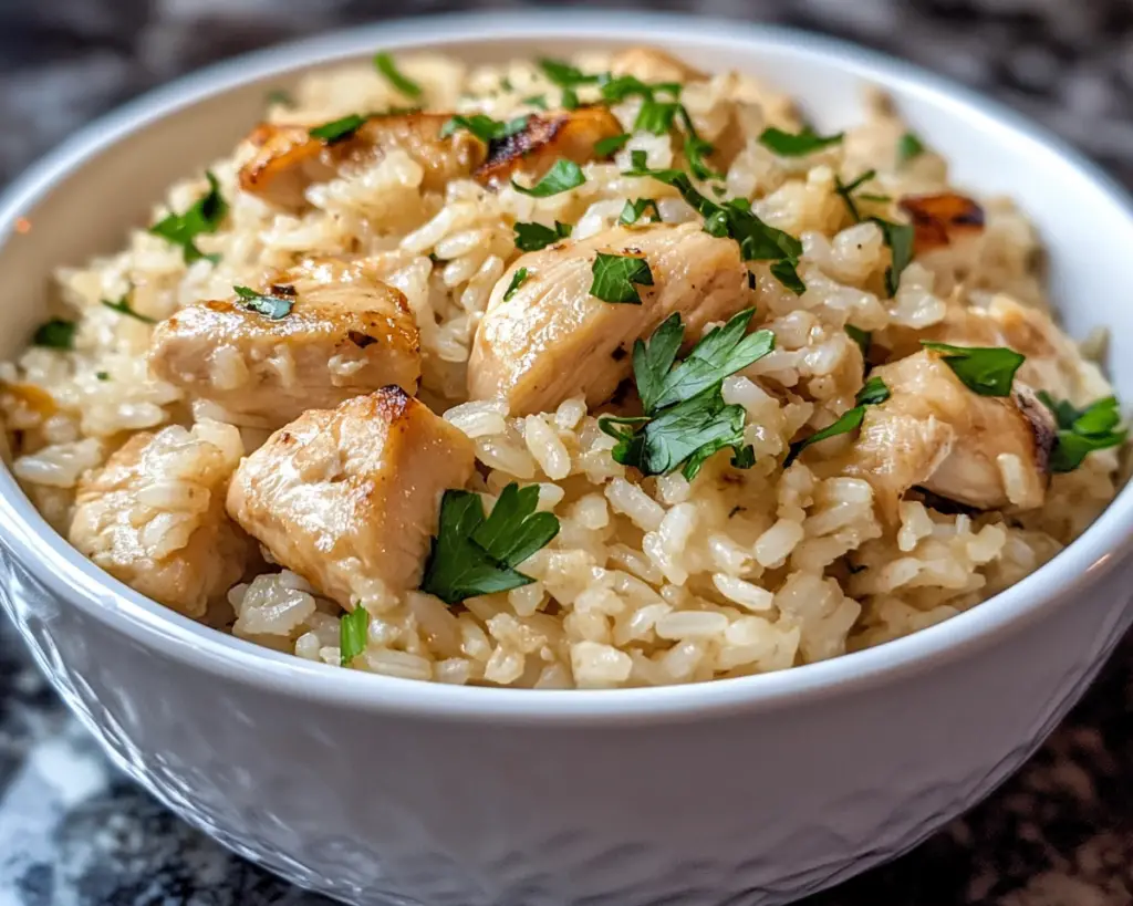 Creamy Chicken Garlic Rice