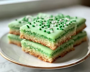 St Patrick’s Day Green Sugar Cookie Bars