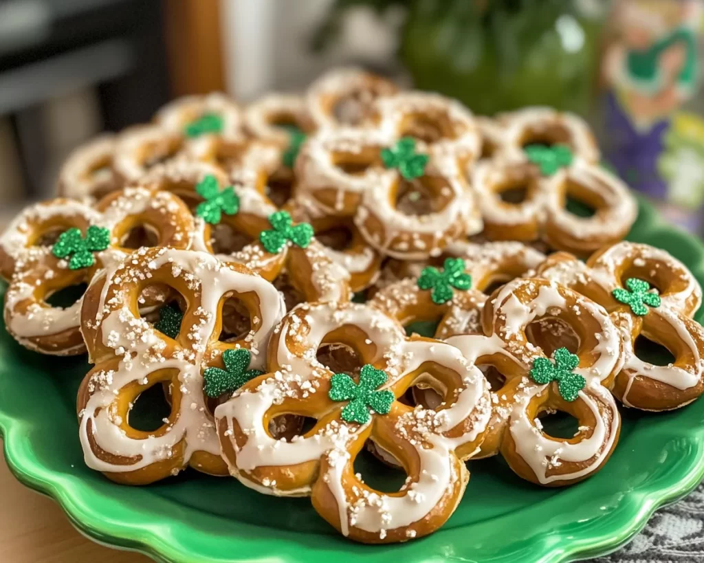 St Patrick’s Day Shamrock Pretzel Snacks