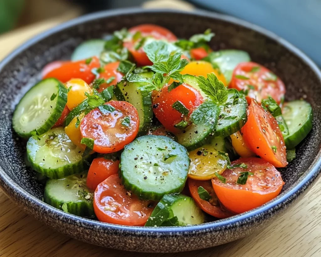Spring Salad: Cucumber Tomato Salad