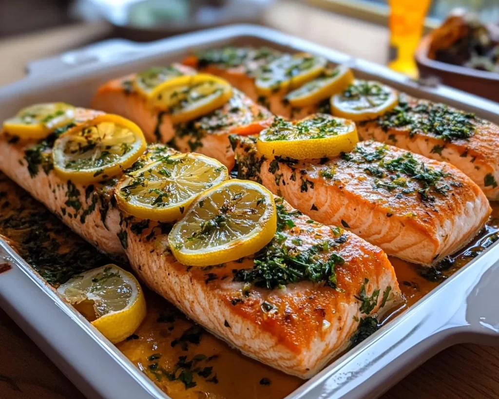 Spring Dinner Party: Lemon Herb Salmon Tray Bake