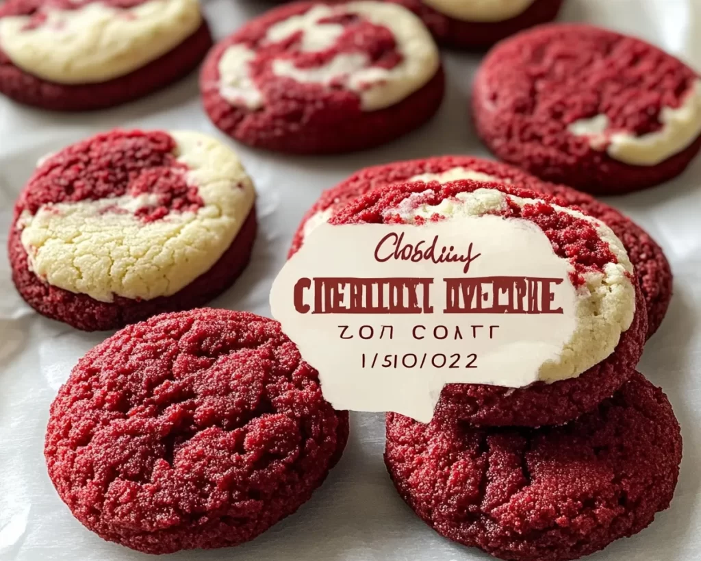 Classic Crumbl Copycat Red Velvet Cookies