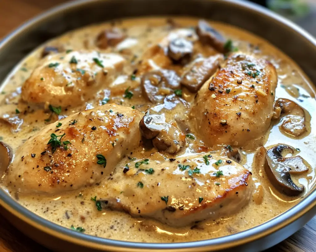 Creamy Garlic Mushroom Chicken