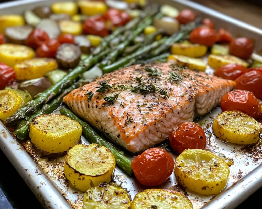 Spring Dinner Party: Sheet Pan Salmon + Veggies (Elegant + Easy)