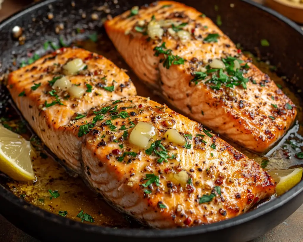 Garlic Butter Salmon Skillet
