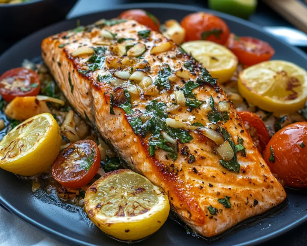 🥥 One-Pan Garlic Butter Coconut Salmon (Easy Healthy Dinner)
