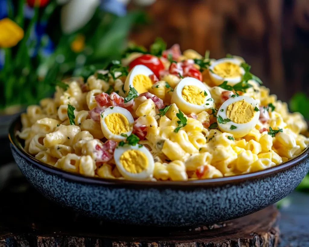 Easter Deviled Egg Pasta Salad