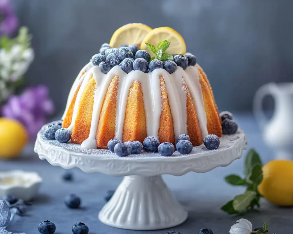 Spring Cake: Lemon Blueberry Bundt Cake (Moist + Easy)