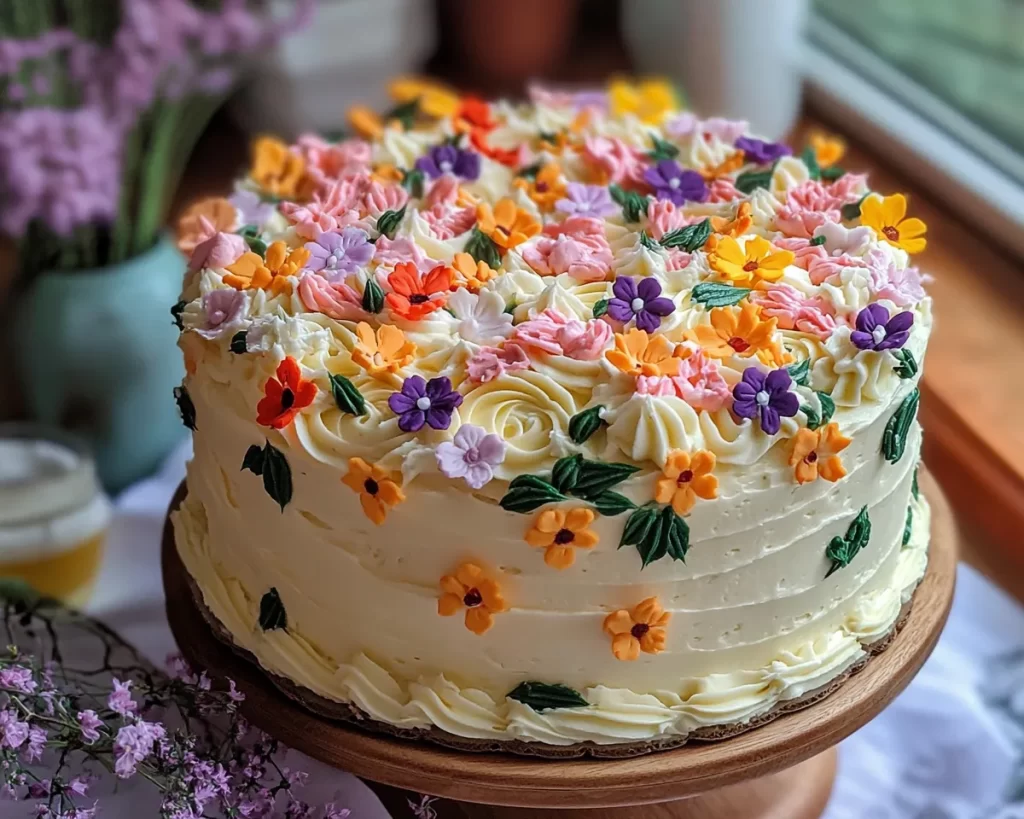 Simple Floral Buttercream Cake