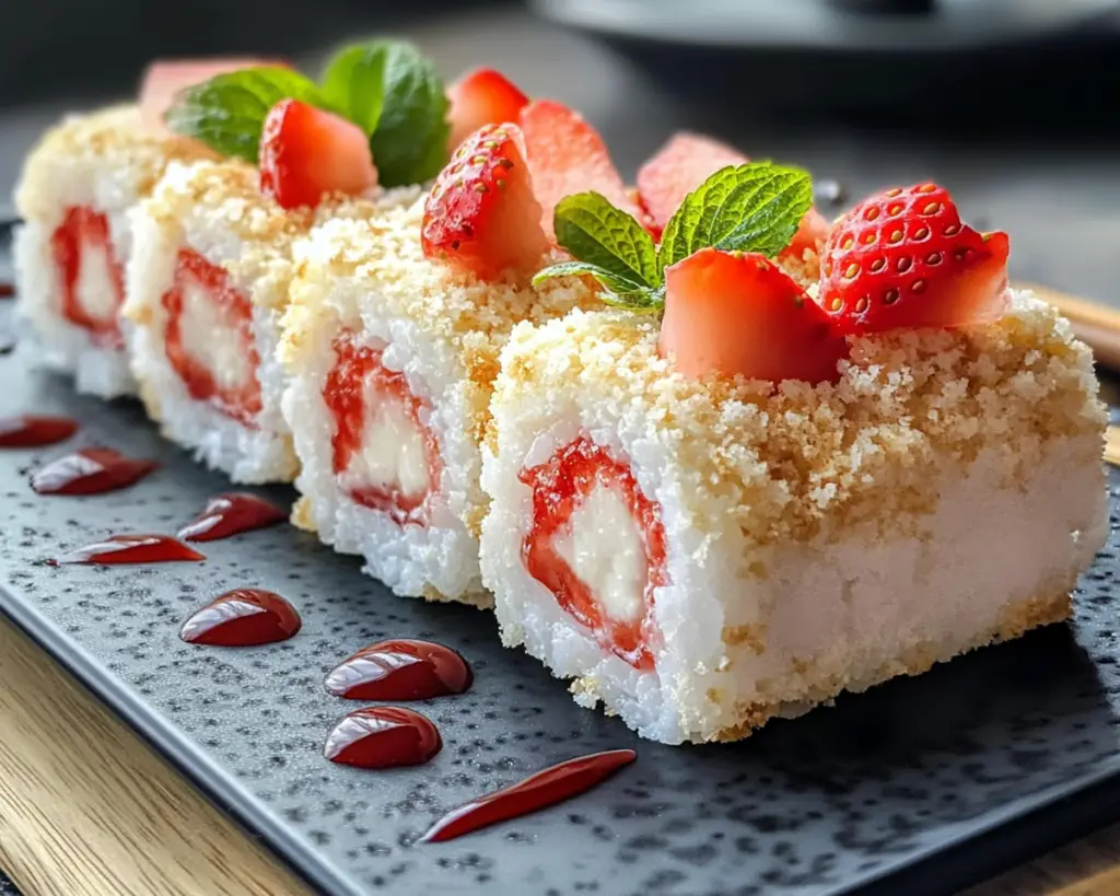Delicious Strawberry Shortcake Sushi Rolls A Fun and Creative Dessert Recipe Idea
