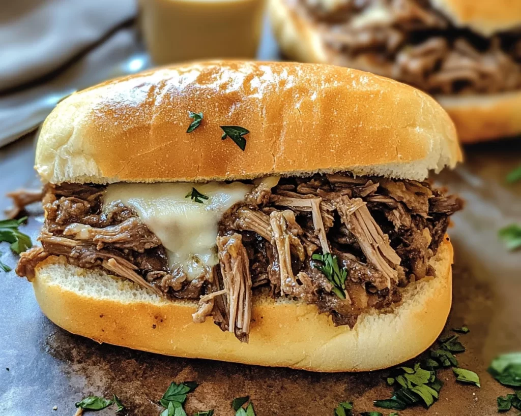 Heavenly Slow Cooker French Dip Sandwich Recipe