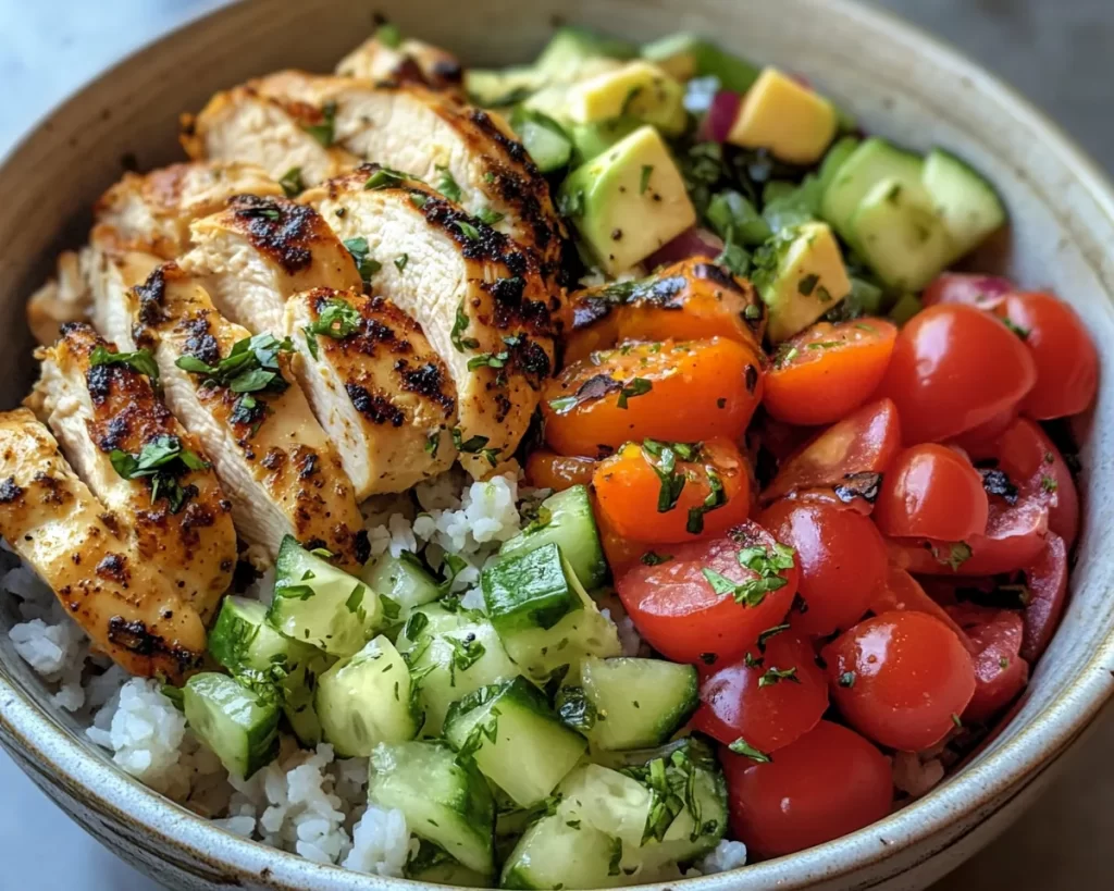 Spring Dinner Ideas: Greek Chicken Bowl (Fresh)