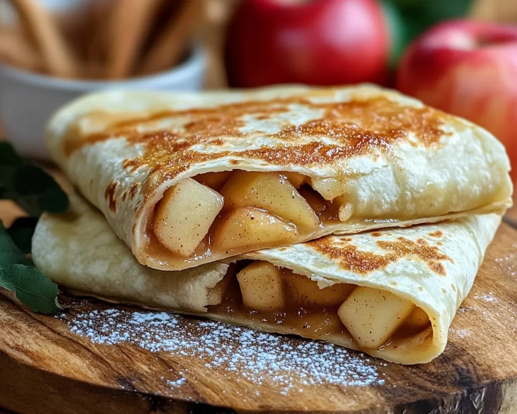 Easy Apple Pie Tortilla Wraps with Brown Sugar Butter