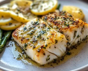 Spring Dinner Party Lemon Butter Cod