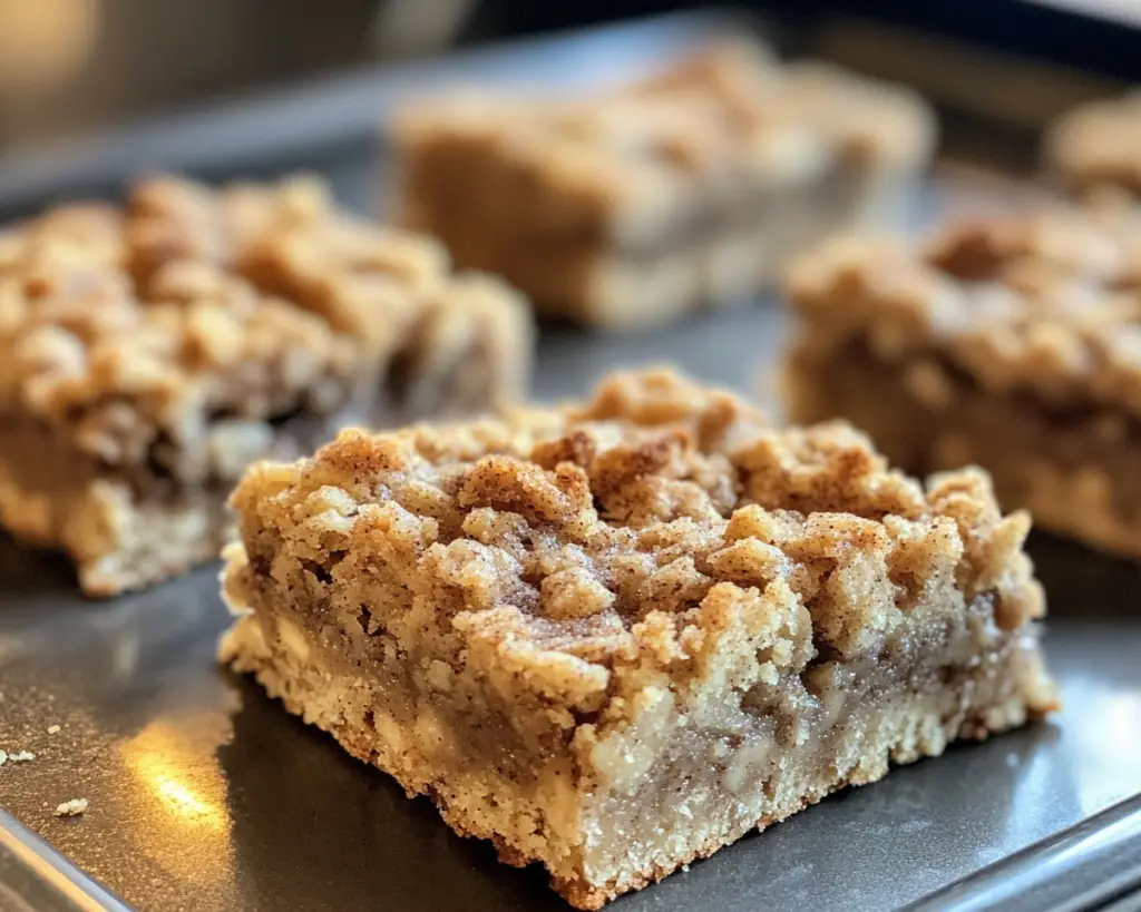 Vegan Banana Bread Oatmeal Bars with Cinnamon Crumb (Healthy Snack)