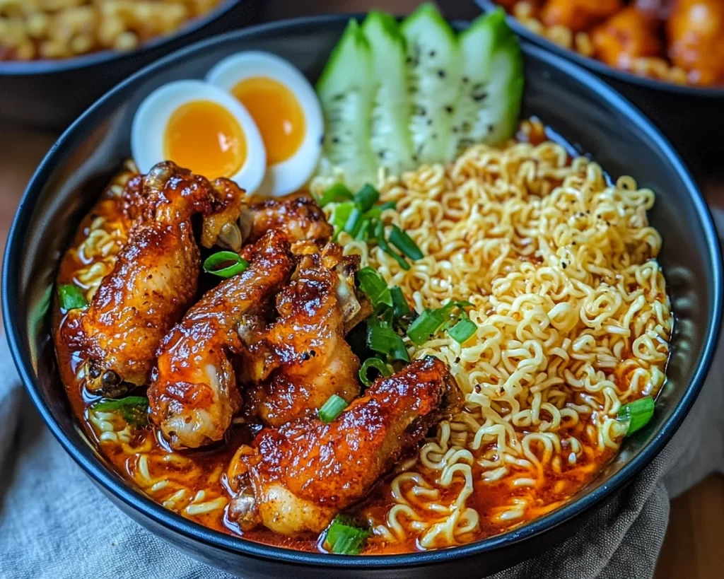 Irresistible Spicy Chicken Wing Ramen Bowl