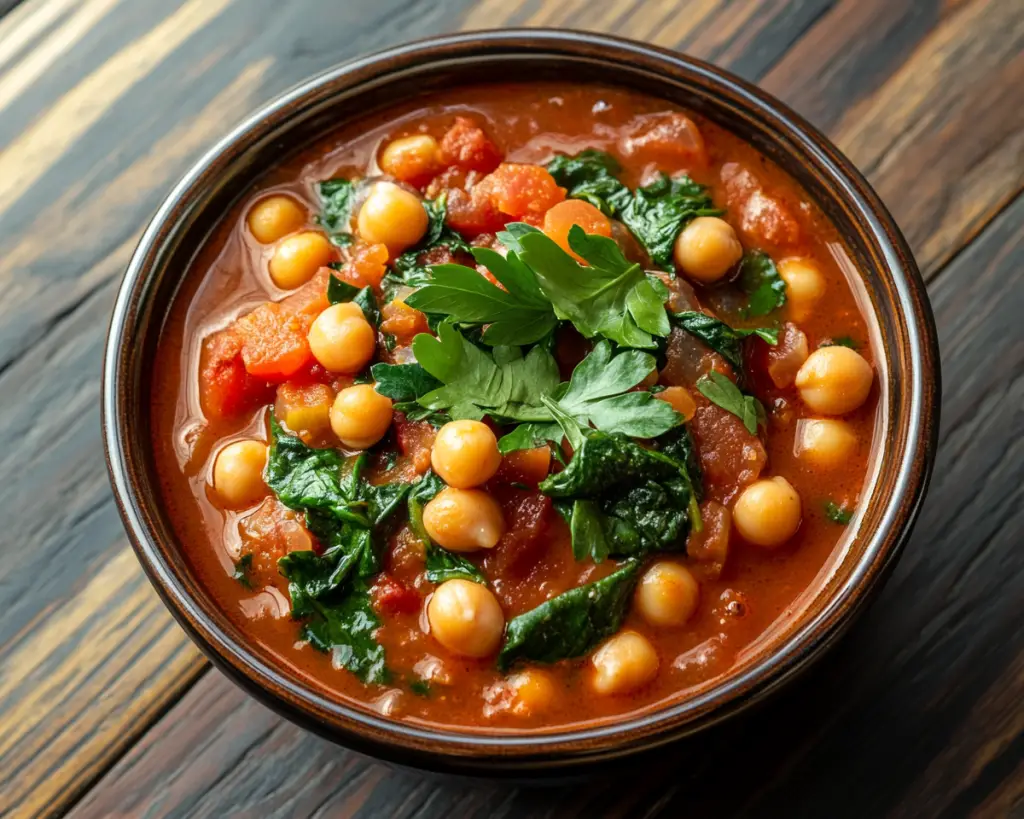 Mediterranean Chickpea and Spinach Stew
