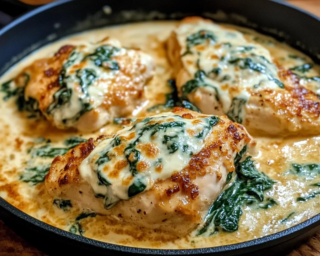 Creamy Ricotta Spinach Topped Chicken Recipe