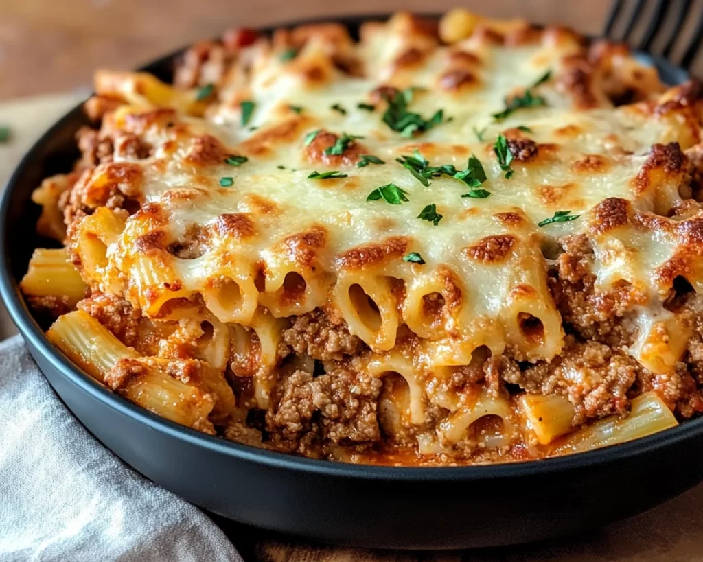 Rich Baked Ziti With Ground Beef And Sausage