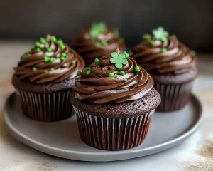St Patrick’s Day Guinness Chocolate Cupcakes