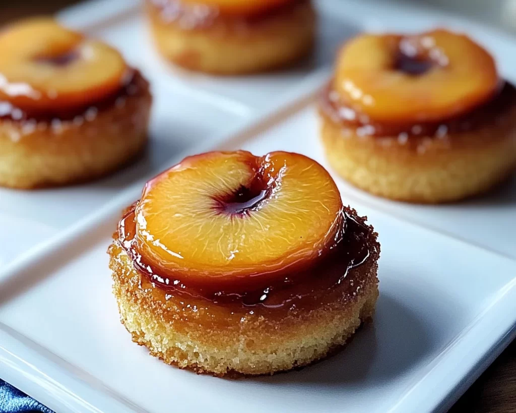 Irresistible Peach Upside-Down Mini Cakes Recipe
