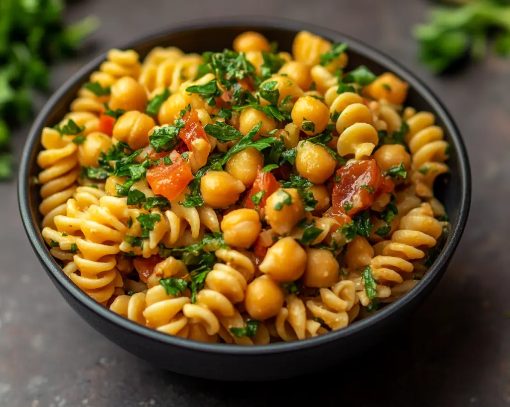 Pasta Salad with Chickpeas and Parsley