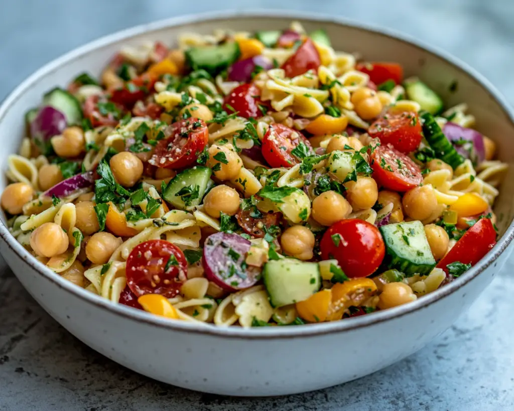 Mediterranean Chickpea Pasta Salad