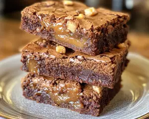 🍫 Caramel Crunch Brownie (Fudgy, Sweet & Salty Dessert)