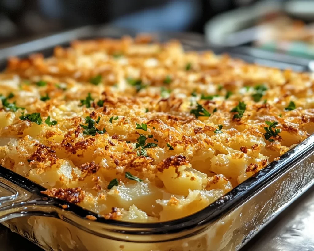 Funeral Potatoes with Hashbrowns (Cheesy + Crispy)