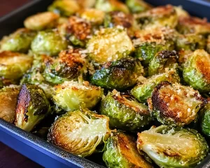 Crispy Parmesan Roasted Brussels Sprouts Recipe