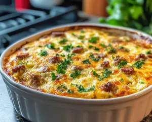 Easy Sausage and Egg Casserole for Breakfast