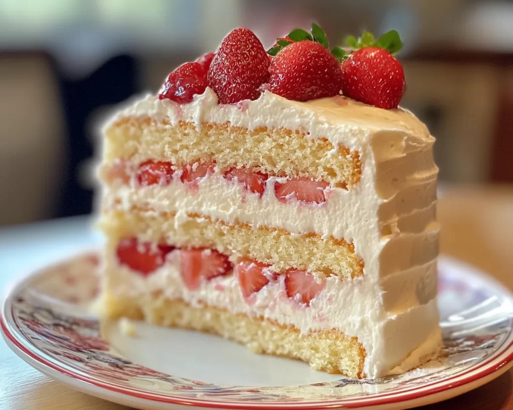 Strawberry Vanilla Layer Cake