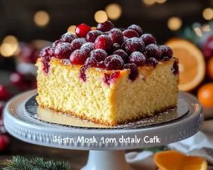 Festive Moist Cranberry Orange Delight Cake Recipe