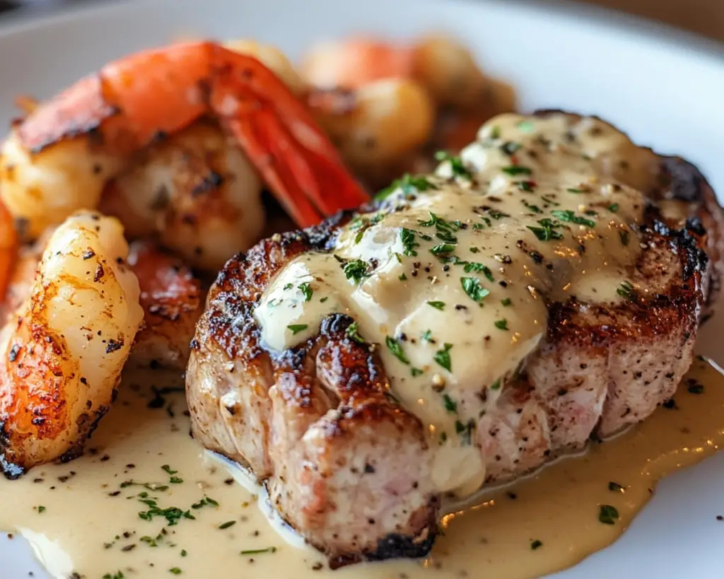 How To Make Gourmet Surf and Turf With Creamy Sauce
