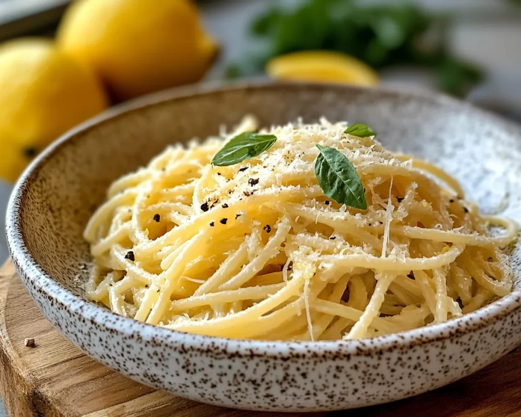 Spring Dinner Party Lemon Pasta with Parmesan
