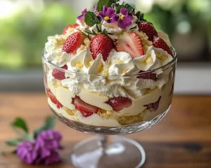 Easter Strawberry Cream Trifle