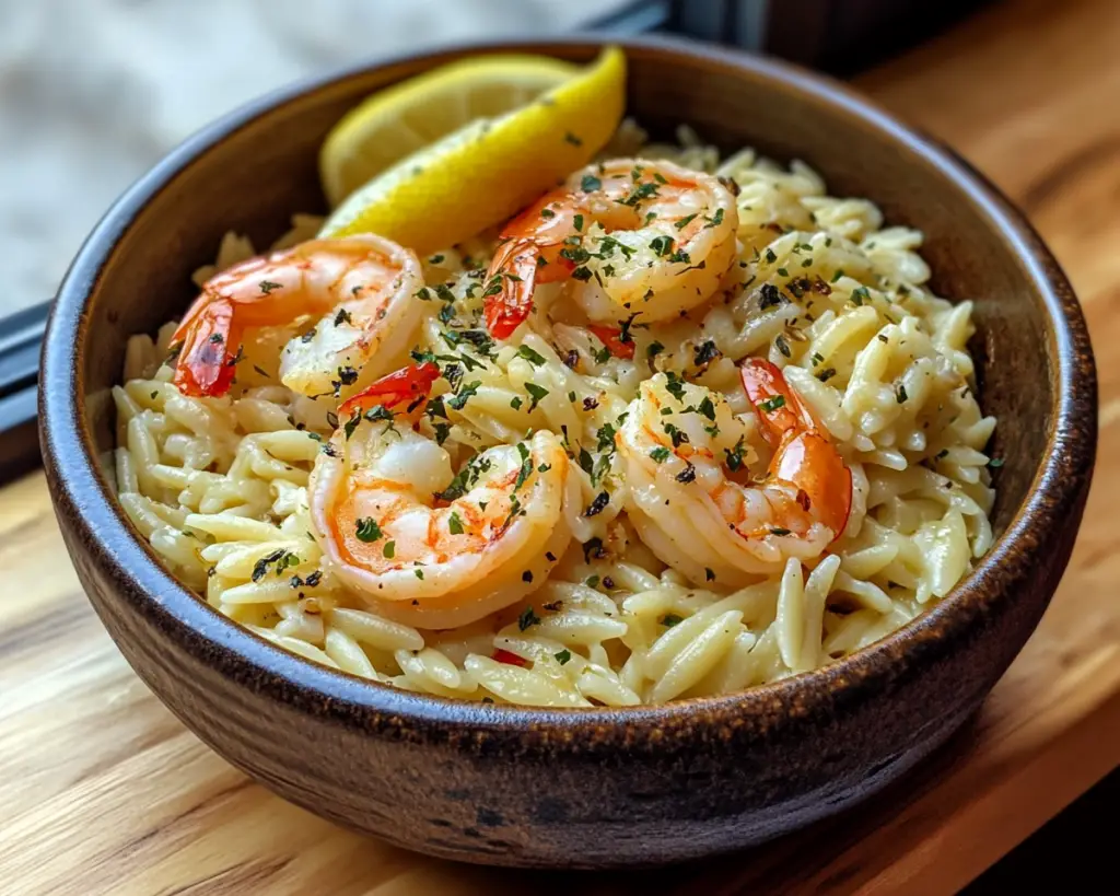 Garlic Lemon Shrimp Orzo